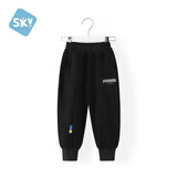 舒贝怡宝宝裤子春秋款男童运动长裤中小童秋装宽松休闲裤儿童秋季卫裤 黑色 150