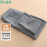 AB冬季本命年男女高密款保暖裤三层夹棉中厚保暖裤 麻灰 XXXXL