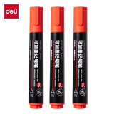 得力（deli）粗头大容量可加墨记号笔 物流家庭快递签字办公文具马克笔记号笔 红 10支/盒 SK300