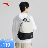 安踏|双肩包|帆布简约大容量通勤旅行背包电脑包双肩初高中学生书包