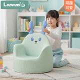 lamami 儿童宝宝小孩阅读学坐沙发凳椅花生桌学习书桌椅卡通高弹海绵701 鹿青青大号-推荐3-12岁-单沙发 定型海绵 51cm