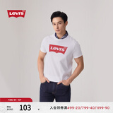Levi's李维斯情侣美式宽松印花时尚简约舒适潮流纯棉圆领短袖T恤 白色 002A0-0000 2XL