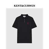 KENT&CURWEN肯迪文【刘雨昕同款】春夏系列小玫瑰休闲翻领短袖POLO衫 黑色99 (2026新色) L