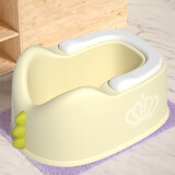 贞喜气 PU坐垫洗屁屁盆 婴儿洗屁屁神器 宝宝坐浴盆洗屁股盆儿童 黄色PVC坐垫送挂钩