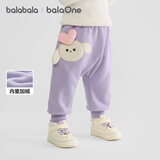 巴拉巴拉balaOne宝宝裤子儿童长裤2025秋冬加绒pp裤保暖萌趣209425108206