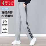 啄木鸟（TUCANO）休闲裤女士棉质舒适时尚百搭直筒显瘦运动长裤子女装 灰色 L