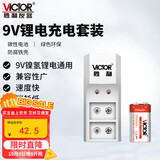 胜利仪器（VICTOR）9V充电电池套装  无线话筒麦克风 万用表6F22电池9号