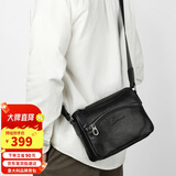 L＇ALPINA意大利单肩包男头层牛皮大容量邮差包通勤真皮斜挎背包父亲节礼物
