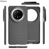 Pinkson超轻薄华为手机壳凯夫拉芳纶碳纤维纹保护套全包磨砂硬壳防摔散热商务新款高档简约男士女配件防滑 【600D芳纶/金属圈款】 【Mate60Pro+】