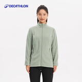 迪卡侬（DECATHLON）保暖户外抓绒衣外套男女运动宽松秋摇粒绒外套冲锋衣内胆 女款-全拉链-苍穹绿 M