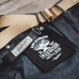 马登工装美式复古合金双环扣编织腰带男疯马皮帆布休闲时尚裤腰带配饰 卡其色（单腰带） 110cm 【建议腰围72-90cm】