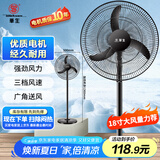 华生（Wahson）电风扇家用落地扇交流定频电扇立式工业扇18吋牛角扇低噪大风量宿舍办公车间商用强力风扇FS-D1806