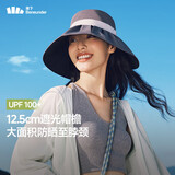 蕉下（beneunder）遮阳帽防晒帽女大帽檐渔夫帽子男登山帽太阳帽防风四季通用 灰