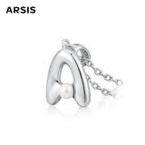 Arsis简约字母吊坠项链女银项链S925银锁骨链送女友生日礼物字母A