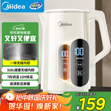 美的（Midea）电热水壶烧水壶自动断电保温一体316L不锈钢 保温水壶7段调温恒温壶 1.7升17X304-PRO