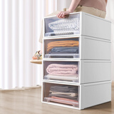 佳帮手 加厚透明抽屉式衣服收纳箱衣柜内衣物收纳盒储物柜子整理箱 【包邮】40L*单只【46*38.5*21.5】