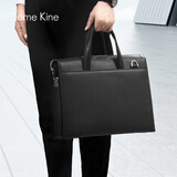 ComeKine来牛防盗公文包男士手提包高端商务包密码锁出差通勤公务员专用电脑包 C9836黑色进口牛皮 14寸