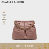 CHARLES&KEITH子母链条大容量流浪包托特包单肩斜挎包女包生日礼物CK2-40671449 CK2-40671539Mauve紫红色 L