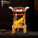 麦欧力（MYONLY）泡酒容器高档泡酒专用玻璃瓶装酒缸存酒坛子密封酒桶储药酒罐空瓶 8斤升级瓷芯龙头竹架4L