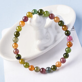 灵菲老矿碧玺手串女水晶马年本命年 手链送女友老婆生日礼物6mm证书