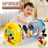 康百雀迪士尼1-3岁婴儿宝宝米奇早教引导学爬玩具铃铛充气滚筒圣诞礼物