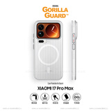 猩球卫士高级感防指纹适用小米17ProMax磁吸瓦楞手机壳Xiaomi17ProMax超薄行李箱条纹保护套磨砂外壳白白