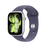 Apple/苹果WatchS11智能手表GPS+蜂窝款46毫米银色铝金属表壳雾紫色运动型表带M/L-联通补贴