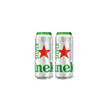 喜力星银silver500mL罐箱装囤货聚会全麦酿造啤酒瓶清爽饮料 中秋送礼 500mL 2罐