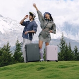 美旅箱包拉杆箱扩容旅行箱行李箱薯条箱24英寸79B 浅粉色25年新款