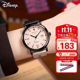 迪士尼（Disney）手表女学生个性复古撞色帆布带石英表初高中生高颜值女孩防水手表