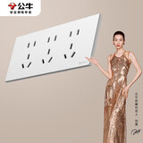 公牛（BULL）开关插座超薄蝶翼118型九孔十五孔插座 G57Z356暮雪白