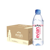 依云（evian）法国原装进口天然矿泉水500ml*24瓶 饮用水中文 整箱装