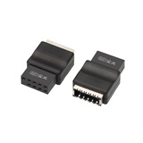 尘土 Type-e转接头USB3.1前置挡板线Type-E转Type-C母 SATA主板 PCI拓展转接头电源线适配器连接线 主板USB2.0 9PIN公转TYPE-E母座 【一个装】