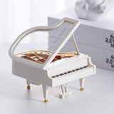 TaTanice钢琴音乐盒八音盒旋转跳舞桌面摆件女孩玩具送女友生日新年礼物