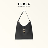 芙拉（FURLA）【价保11.11】MIANOVA牛皮中号女士时尚通勤单肩包HOBO包流浪包 黑色 M