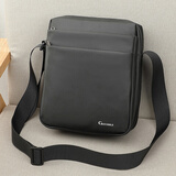 鳄鱼恤男士单肩男包包休闲竖款斜挎百搭日字布包3057送男友