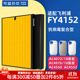 可蓝芯芯适配飞利浦空气净化器滤芯/过滤网 FY4152/AC4076/18/KJ400F-D