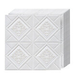 米迪（MIDI） 3D立体墙纸自粘电视背景墙客厅卧室儿童装饰掉灰贴纸防撞潮砖纹 钻石花10片装（70*70厘米） 10m*50cm按尺寸说明