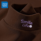 真维斯（JEANSWEST）德绒打底衫女装秋冬季长袖t恤上衣服加绒保暖加厚内搭半高领秋衣 咖啡 小简单生活紫_K_左领角 M