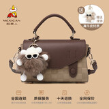 稻草人牛皮包包女款2025年新轻奢高端单肩斜挎剑桥包生日礼物送女友老婆