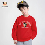大嘴猴（paul frank）童装卫衣2025秋冬款男女童舒适保暖多色中大童潮流百搭外套 517B红色 110