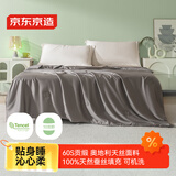 京东京造蚕丝被 兰精天丝夏凉被空调被蚕丝被100%蚕丝凉感被2x2.3m