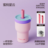 chakolab双层玻璃保温杯大容量吸管保冰玻璃杯办公高颜值咖啡杯学生水杯