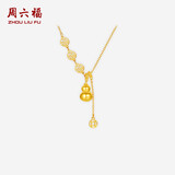 周六福福牌葫芦黄金项链女吊坠生日礼物计价 约4.96g A0615800-40+5cm