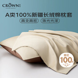 皇冠枕套48x74cm全棉枕纯棉枕头套套一对A类100%AB双面家用枕芯套