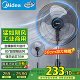 美的（Midea）【金属铝片】工业电风扇/飓风落地扇/空气通风金属扇/牛角扇/立式电风扇/大风力宿舍扇 FES45-20A