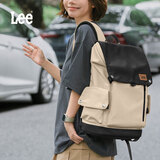 Lee户外双肩包男登山旅行包大容量背包女学生书包16寸电脑包 杏棕色