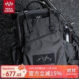 MAXGEAR鹄鹰战术背包男户外休闲运动旅行尼龙双肩包军迷彩冲锋个性背包 黑色