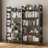 密林书架置物架落地多层收纳架客厅书柜家用货架放书储物 双5层120