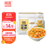 阿宽红油面皮方便面泡面速食干拌面麻酱味袋装4连包480g 非油炸免煮